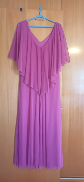 Vestido fiesta invitada boda rosa/morado