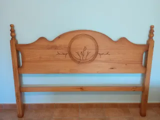 Cabezal cama madera maciza 150 cm