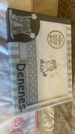 Juego de sábanas y cambiador Denenes