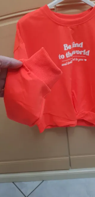 Maglietta arancione Be kind ragazza