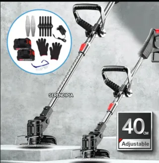 DESBROZADORA INALÁMBRICA RECARGABLE DOS BATERÍAS.