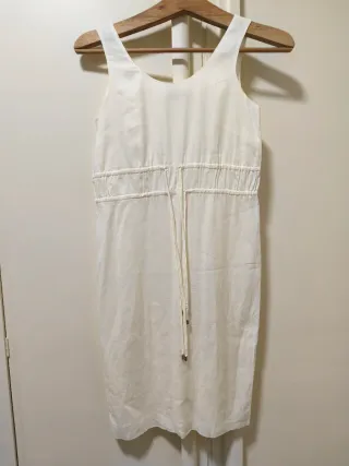 Vestido lino blanco talla 40