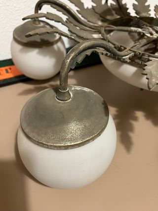 Lámpara de techo vintage metal y cristal