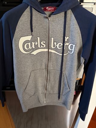Felpa Carlsberg con cappuccio e zip