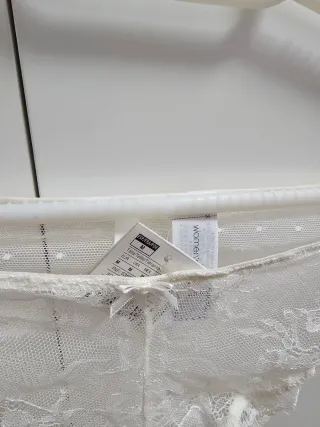 Conjunto sujetador y braga encaje blanco