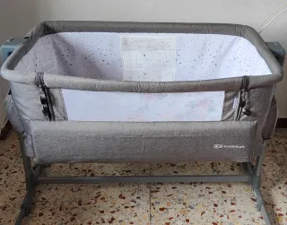Cuna colecho Kinderkraft gris