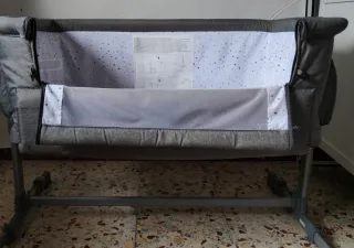 Cuna colecho Kinderkraft gris