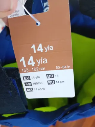 Pantalón de nieve azul con tirantes