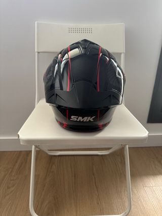 Casco SMK Talla L-XL Negro Rojo Serpiente