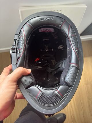 Casco SMK Talla L-XL Negro Rojo Serpiente