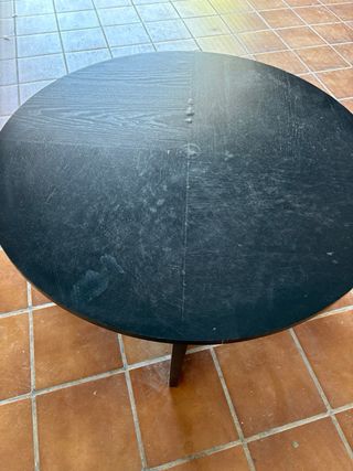 Mesa centro redonda 80cm Ikea negra