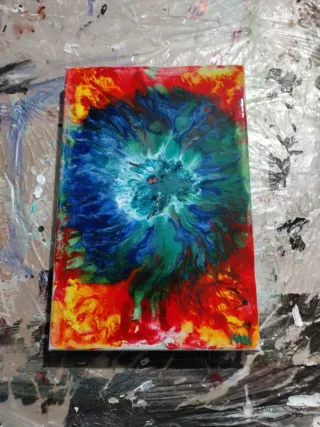 Cuadro acrílico original color Barnizado 20X30