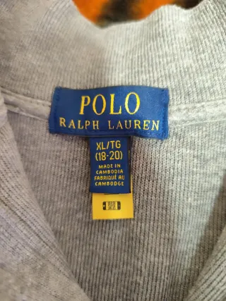 Jersey Polo Ralph Lauren Gris Media Cremallera