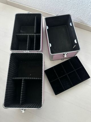 Maletín maquillaje modular con ruedas
