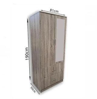 OFERTA - HERMOSO ARMARIO DE 2 PUERTAS CON ESPEJO