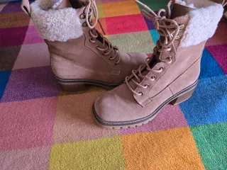 Botines  Rosa Amada de piel