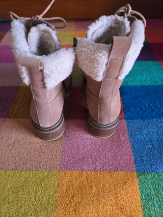 Botines  Rosa Amada de piel