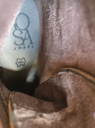 Botines  Rosa Amada de piel