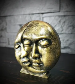 Scultura Sole Luna Statua Amanti