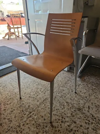 Silla Diseño Madera y Metal
