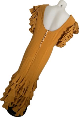 Traje Flamenca Mostaza Volantes