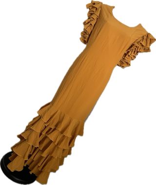 Traje Flamenca Mostaza Volantes