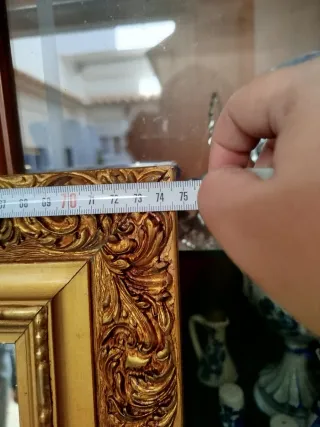 Espejo de cuerpo entero dorado