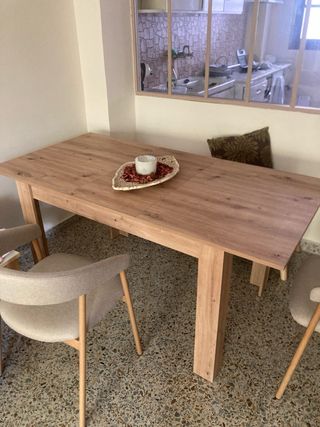 Mesa comedor roble natural