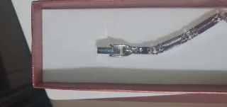 Pulsera Swarovski Cristales Plata Blanca