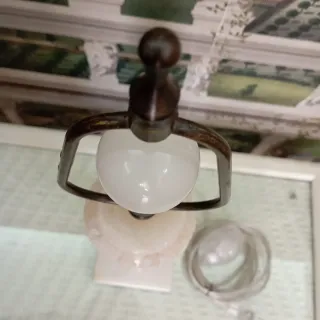 BASE PER LAMPADA IN MARMO COMPLETA DI IMPIANTO