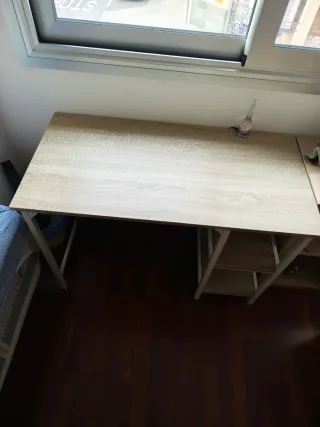Mesa Escritorio Madera y Metal 110x76