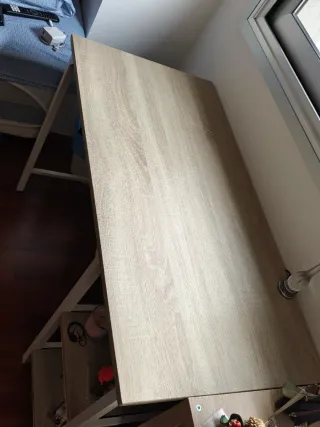 Mesa Escritorio Madera y Metal 110x76