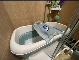 Bañera Plegable Adultos UISEBRT Azul