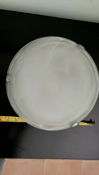 Plafoniera vetro bianco diametro 30 cm