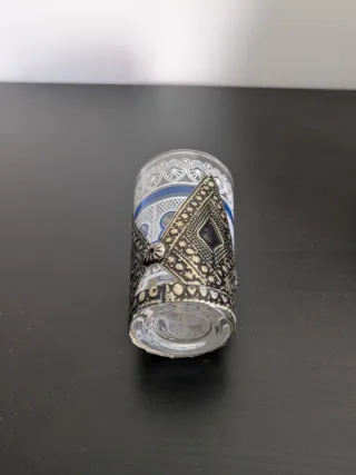 4 Vasos Té Marroquíes Vidrio y Metal