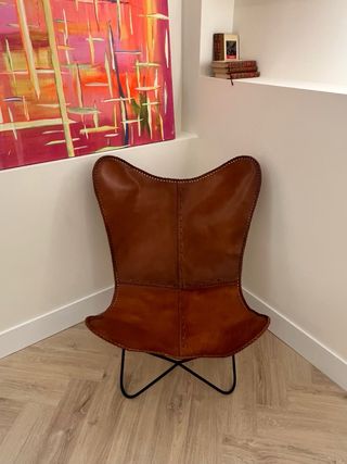 Silla Mariposa Cuero Marrón