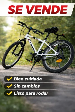 Bicicleta Rockrider Blanca