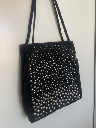 Bolso de hombro Zara tachuelas negro