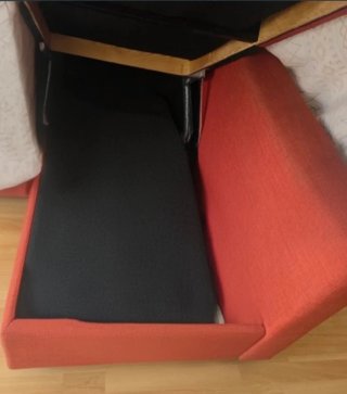 Sofá Cama Naranja Tela