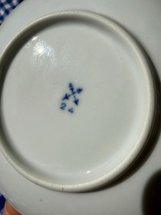 Platitos Rosenthal florales azules vintage