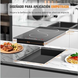 Placa Vitrocerámica 2 Fuegos