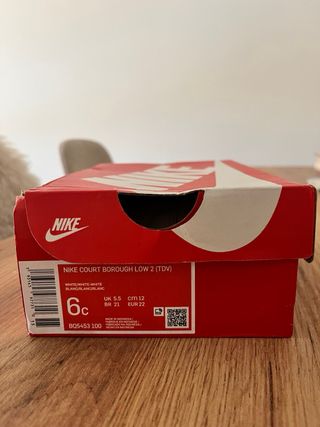 Zapatillas Nike Air Force Bebé Blancas Talla 21