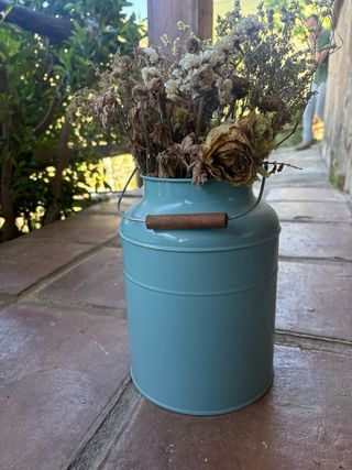 Lechera turquesa para decorar