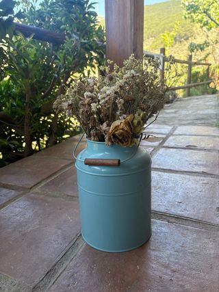 Lechera turquesa para decorar