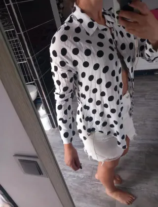 Camisa lunares Mango Talla S