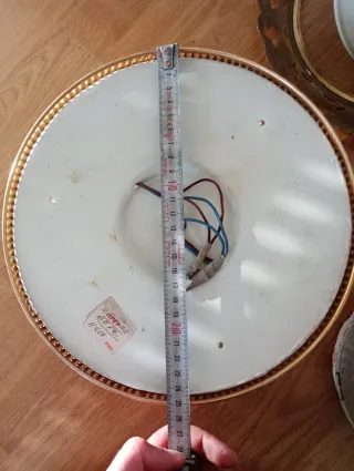 Lámparas techo cristal dorado antiguas