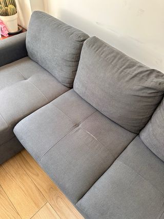 Sofá Cama Gris Tela