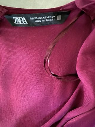 Vestido Zara Morado Talla XS