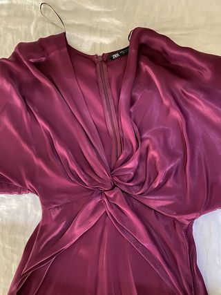 Vestido Zara Morado Talla XS