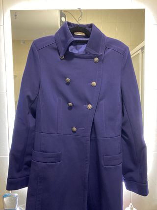 Gabardina Kling Morada Doble Botonadura